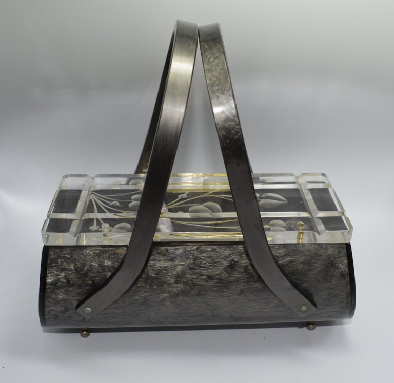 20th Century Ladies Lucite Bag by Rialto of New York, circa 1950s For Sale