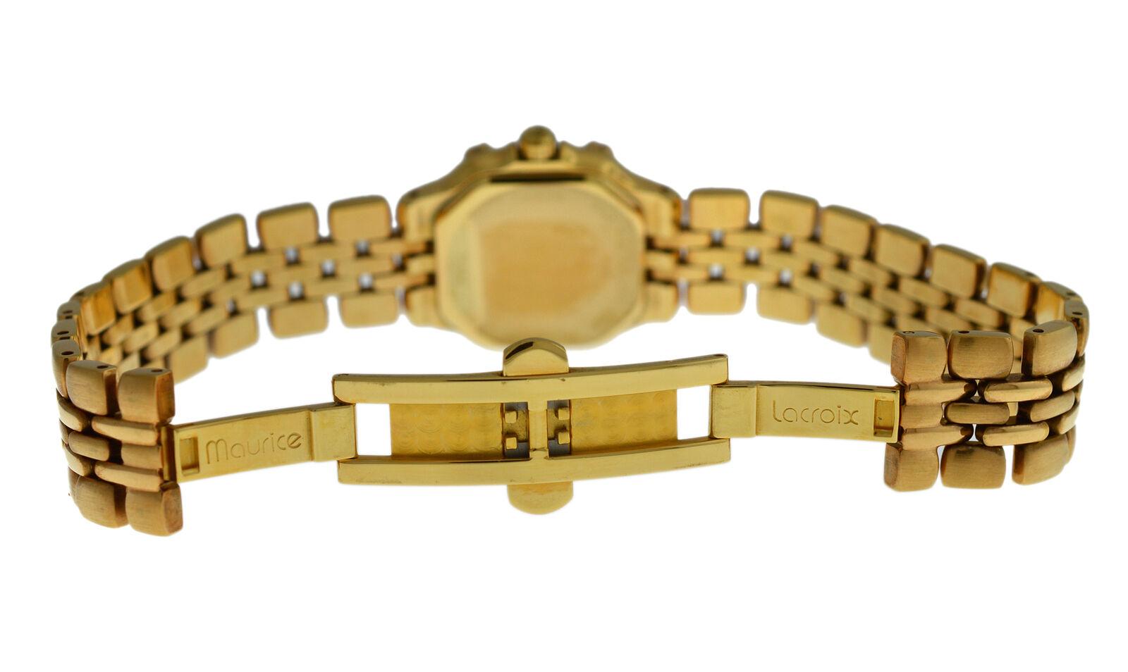 Ladies' Maurice Lacroix 75568 Electroplated Steel Quartz Date Watch In Excellent Condition For Sale In New York, NY