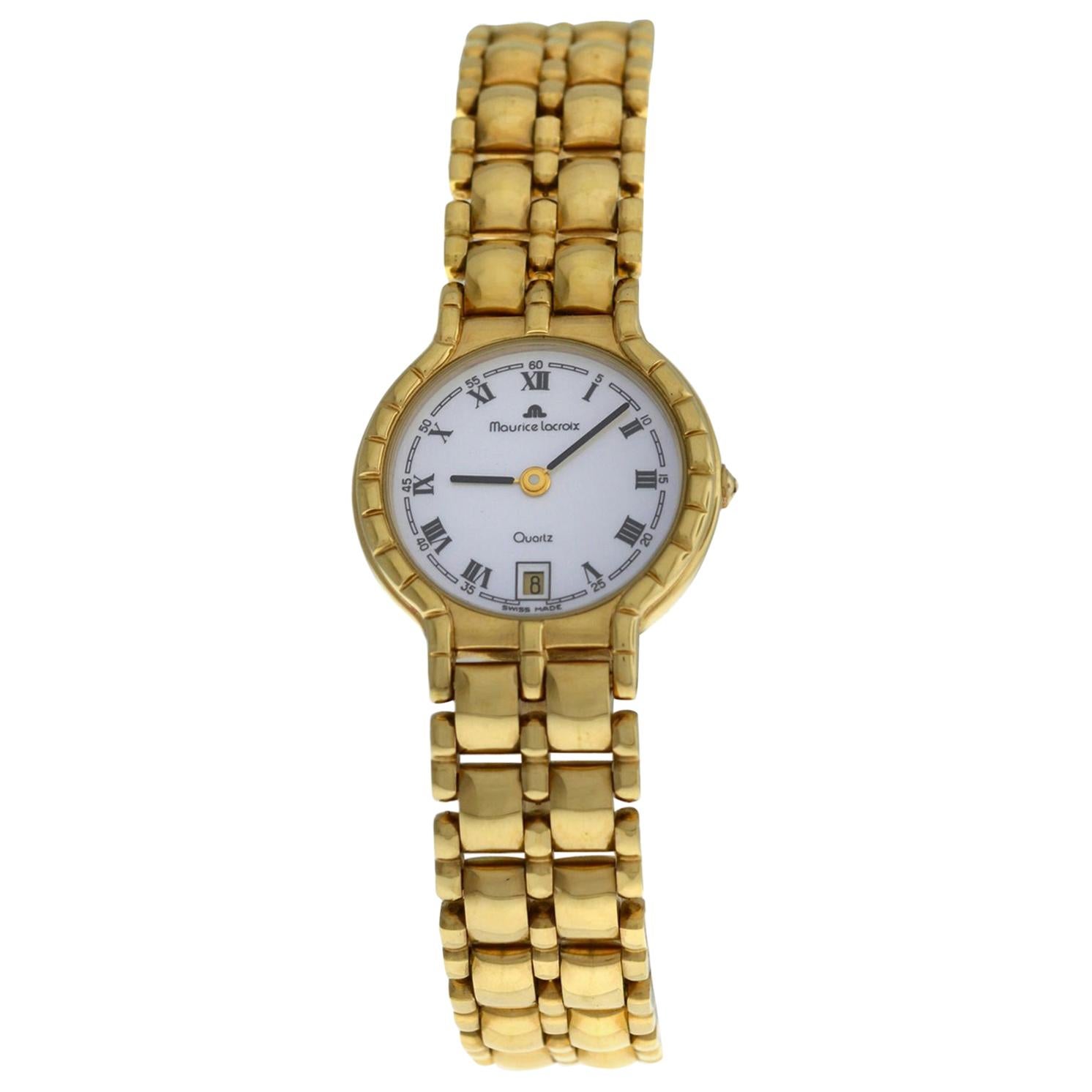 Ladies' Maurice Lacroix 78950 Electroplated Steel Quartz Date Watch For Sale