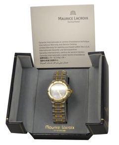 Ladies Maurice Lacroix 92266 Gold Electroplated Steel Quartz Date Watch