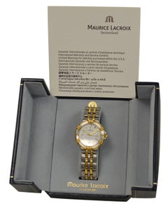 Ladies Maurice Lacroix 95327 Gold Electroplated Steel Quartz Date Watch