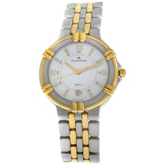 Ladies Maurice Lacroix 95327 Gold Electroplated Steel Quartz Date Watch