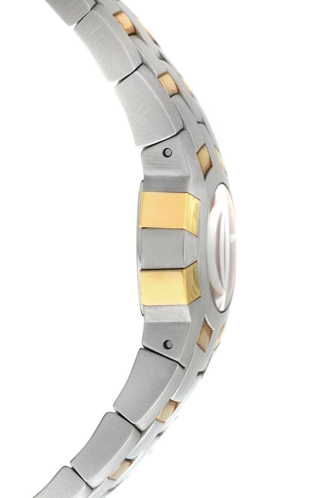 Ladies Maurice Lacroix Milestone 59858 Steel Gold Quartz Watch In Excellent Condition For Sale In New York, NY