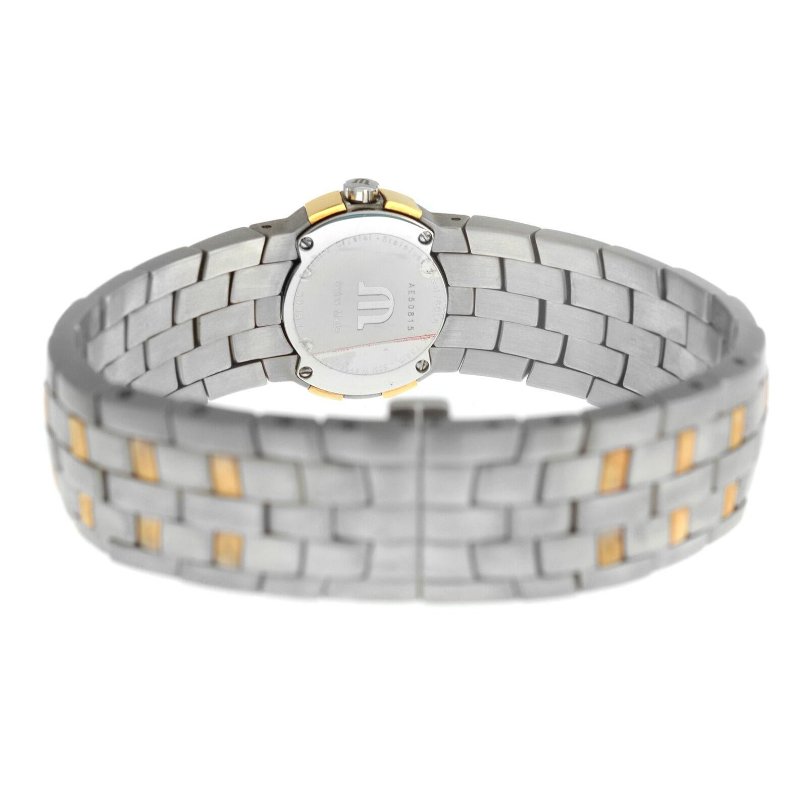 Ladies Maurice Lacroix Milestone 59858 Steel Gold Quartz Watch For Sale 1