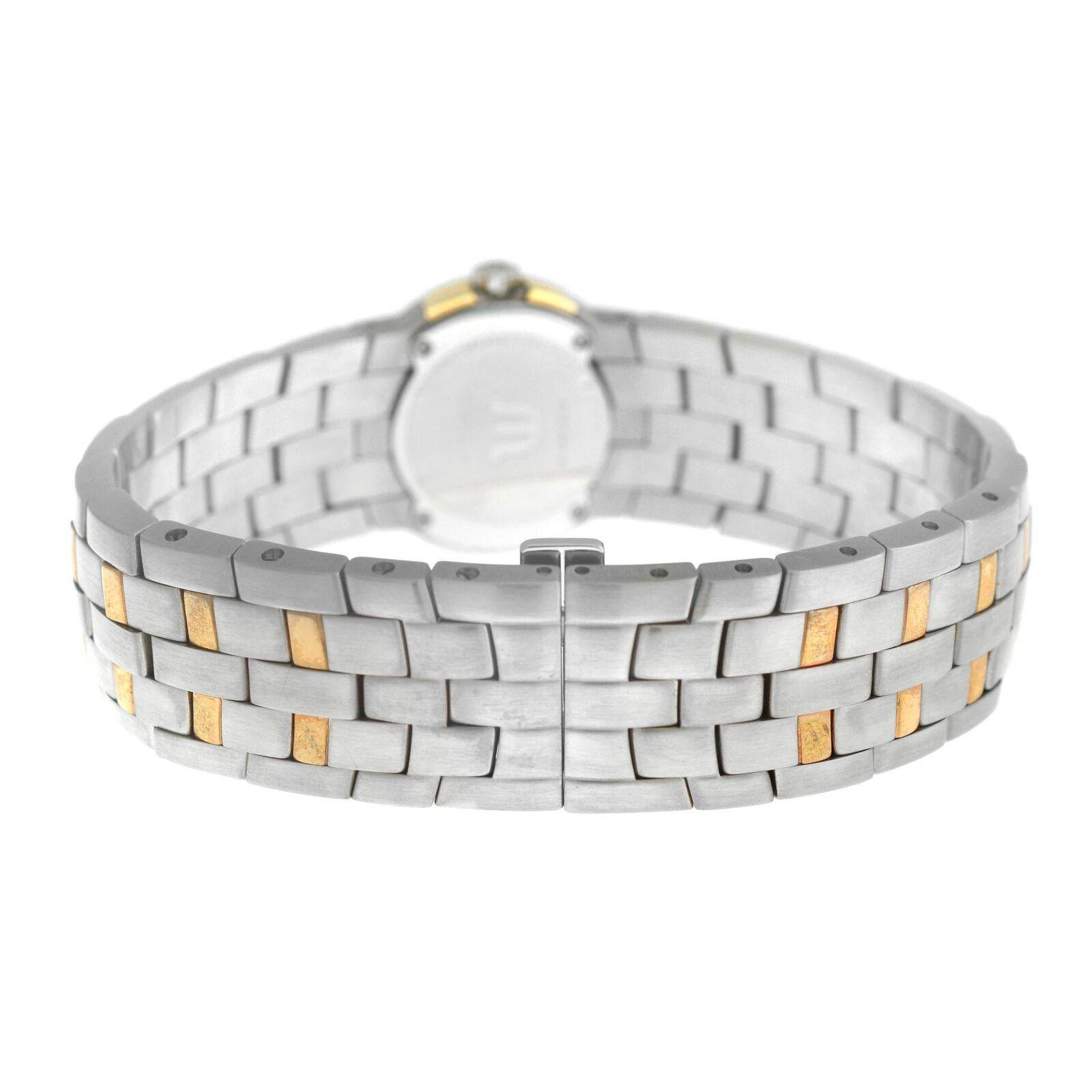 Ladies Maurice Lacroix Milestone 59858 Steel Gold Quartz Watch For Sale 2