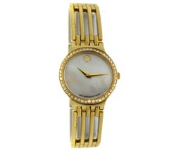 Ladies Movado Esperanza 84.25.811.ISP Steel Gold Diamond Quartz Watch
