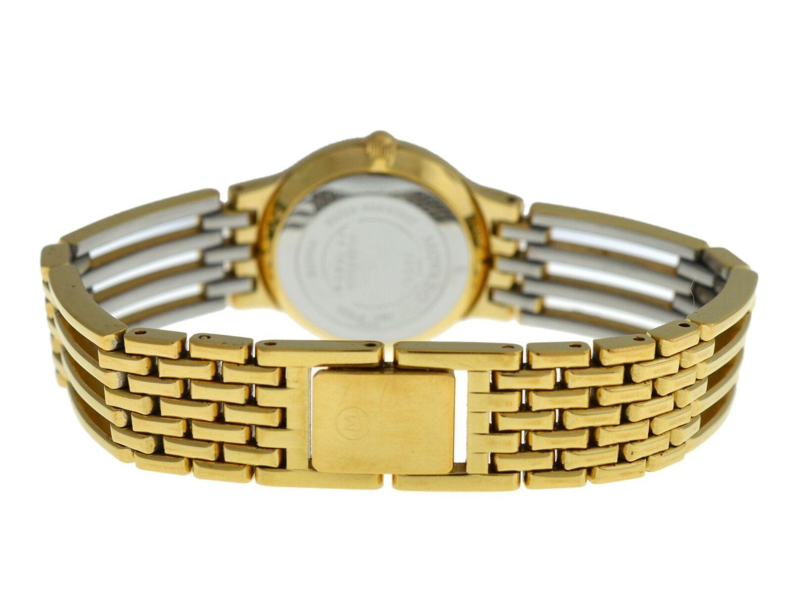 Ladies Movado Esperanza 84.25.811.ISP Steel Gold Diamond Quartz Watch For Sale 1