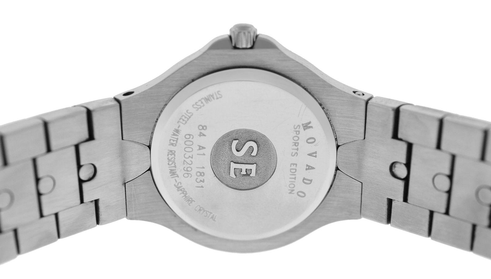 Modern Ladies Movado Sports Edition Steel Silver Dial Quart Watch
