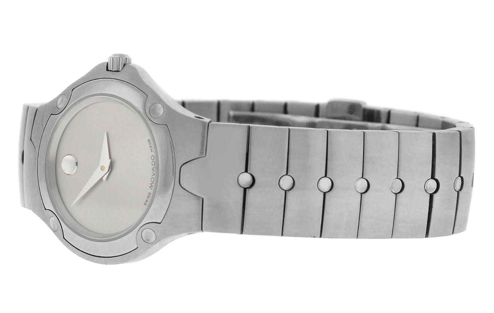 Ladies Movado Sports Edition Steel Silver Dial Quart Watch 1