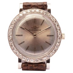 Damen Movado Weißgold & Diamanten Uhr