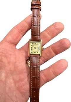 Ladies Must De Cartier Quartz Vermeil Tank Watch