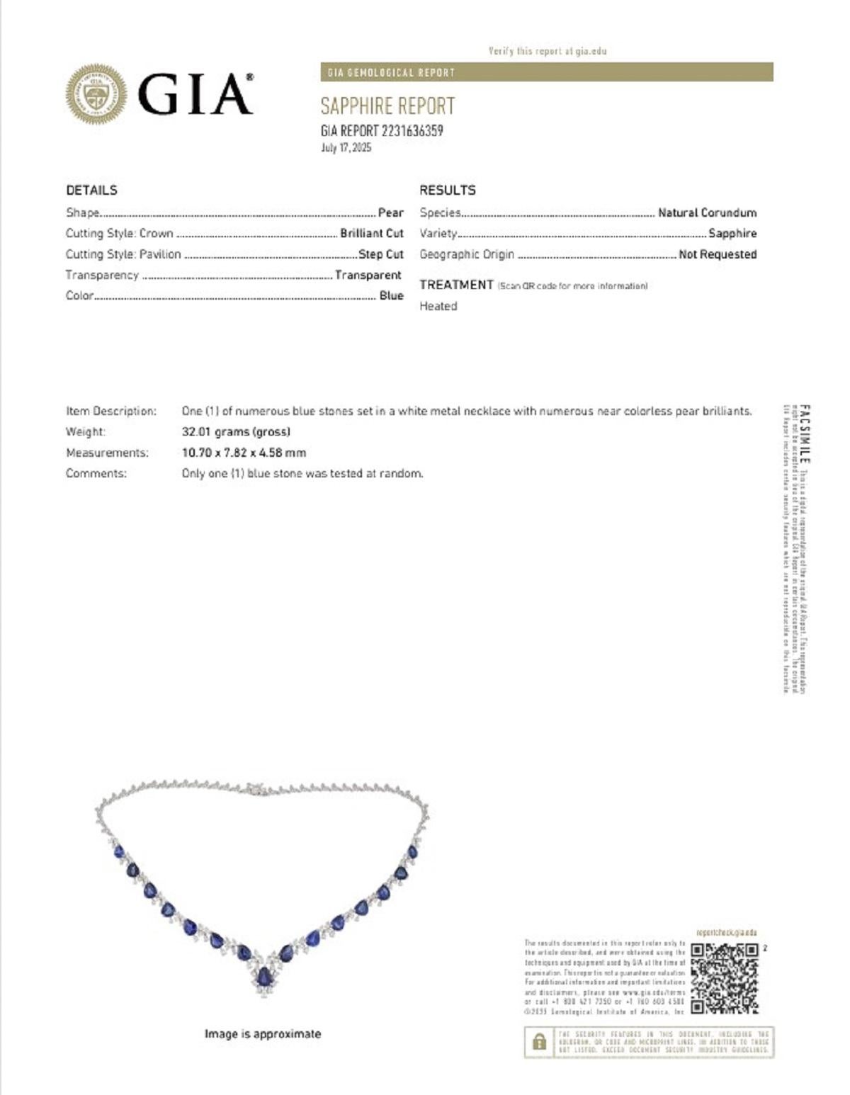 Collana da donna con zaffiro e diamanti In condizioni Nuovo in vendita a LA, CA