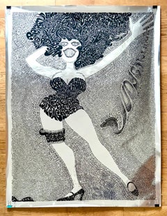 "Ladies of the Silver Screen" Silver Foil Poster by Jim Pearsall, 1974