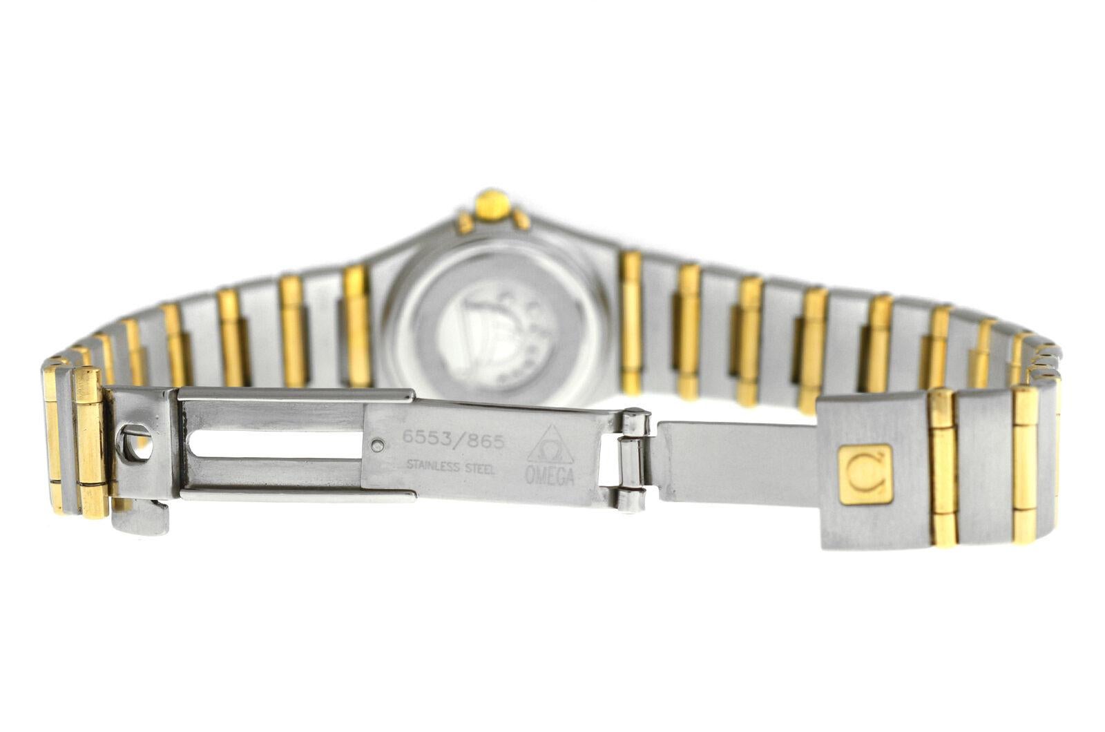 Ladies Omega Constellation 795203 Full Bar 18 Karat Gold Quartz Watch For Sale 1