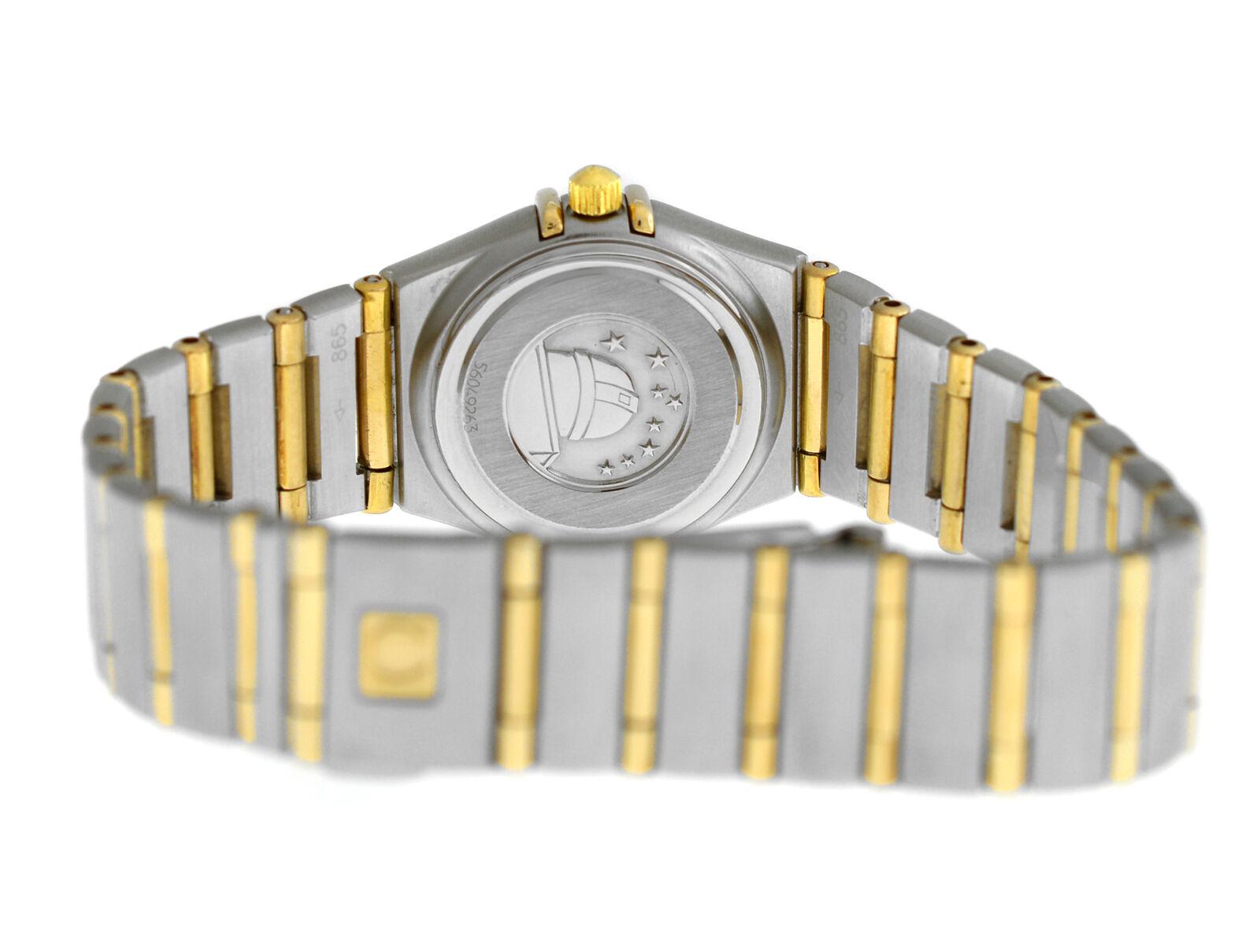 Ladies Omega Constellation 795203 Full Bar 18 Karat Gold Quartz Watch For Sale 2
