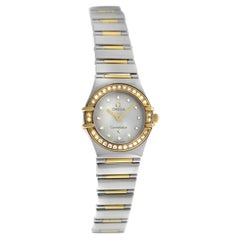 Ladies Omega Constellation My Choice 1365.75 Half Bar 18 Karat Gold Quartz Watch