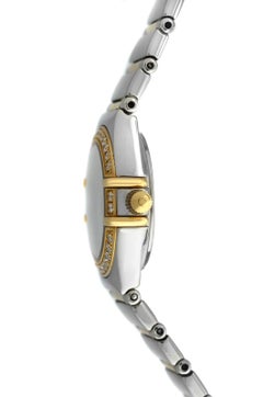 Ladies Omega Constellation My Choice 1365.75 Half Bar 18 Karat Gold Quartz Watch