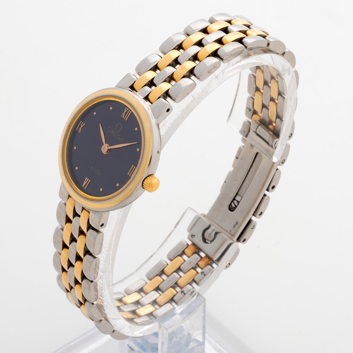  Omega De Ville pour dames, or/acier, boîtier de 23,5 mm. Great Patina, With Papers, 1992 Pour femmes 