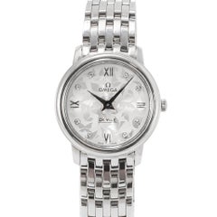 Ladies Omega de Ville Prestige 32.7mm 42410336052001 Butterfly Dial Steel Watch