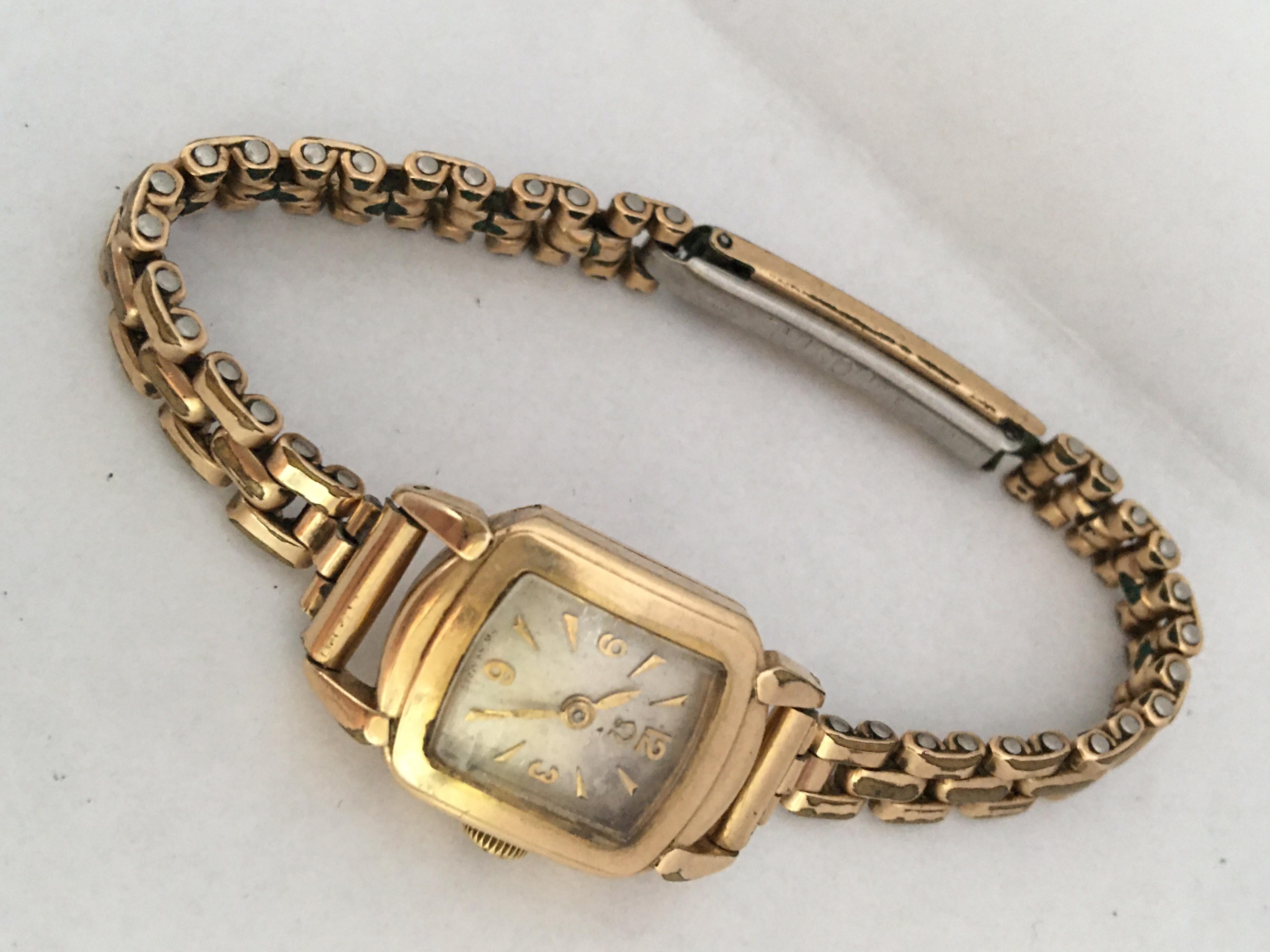 Ladies Omega Vintage Gold-Plated Mechanical Watch For Sale 6