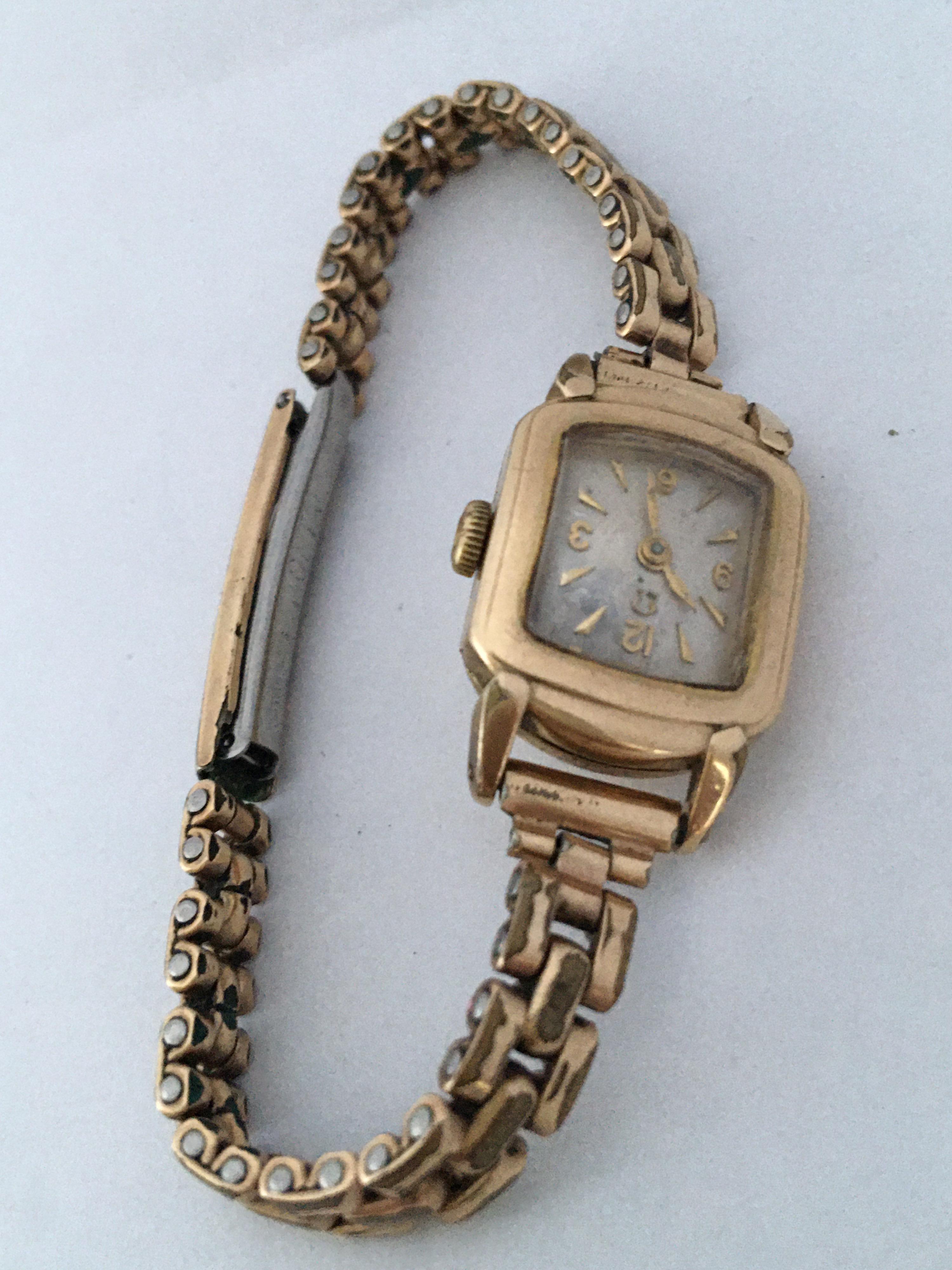 Women's Ladies Omega Vintage Gold-Plated Mechanical Watch For Sale