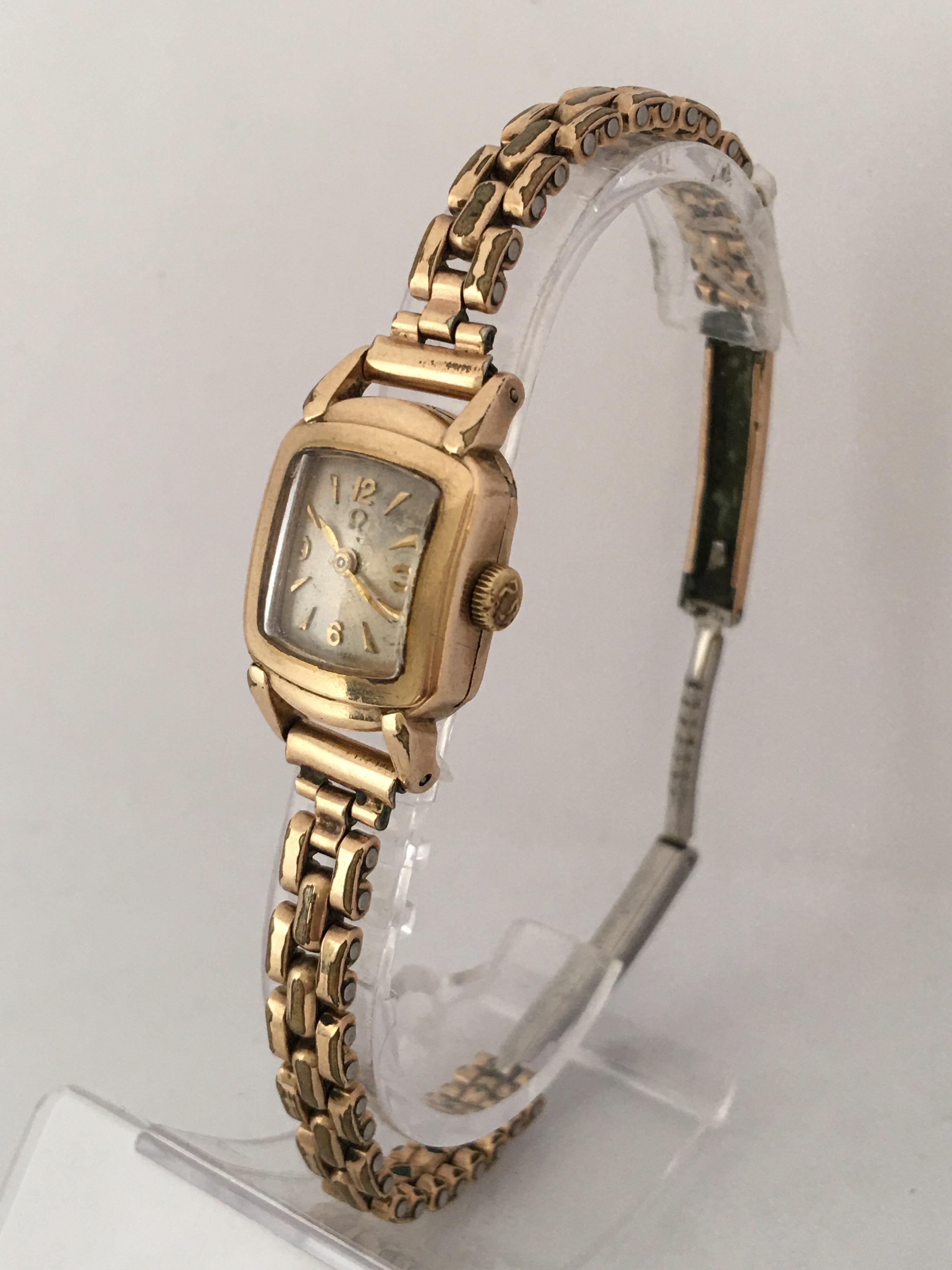Ladies Omega Vintage Gold-Plated Mechanical Watch For Sale 1