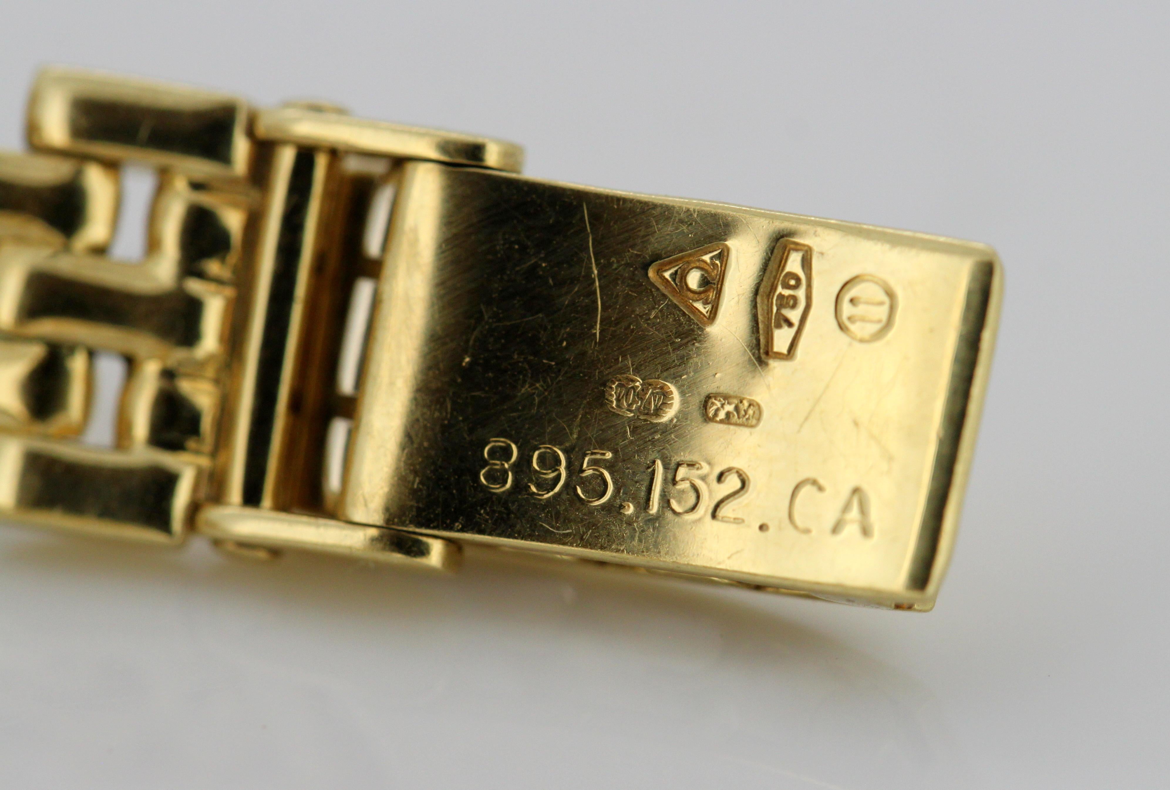 Ladies Omega wristwatch set in full 18k gold, diamond bezel & hour markers 9