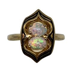 opal fashion rings Vintage Ladies Opal Fashion Ring in 14 Karat Yellow Gold