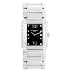 Used Ladies Patek Philippe Twenty-4 18k White Gold & Diamond Watch 4910/20G