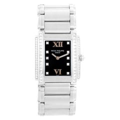 Ladies Patek Philippe Twenty-4 18k White Gold & Diamond Watch 4910/20G