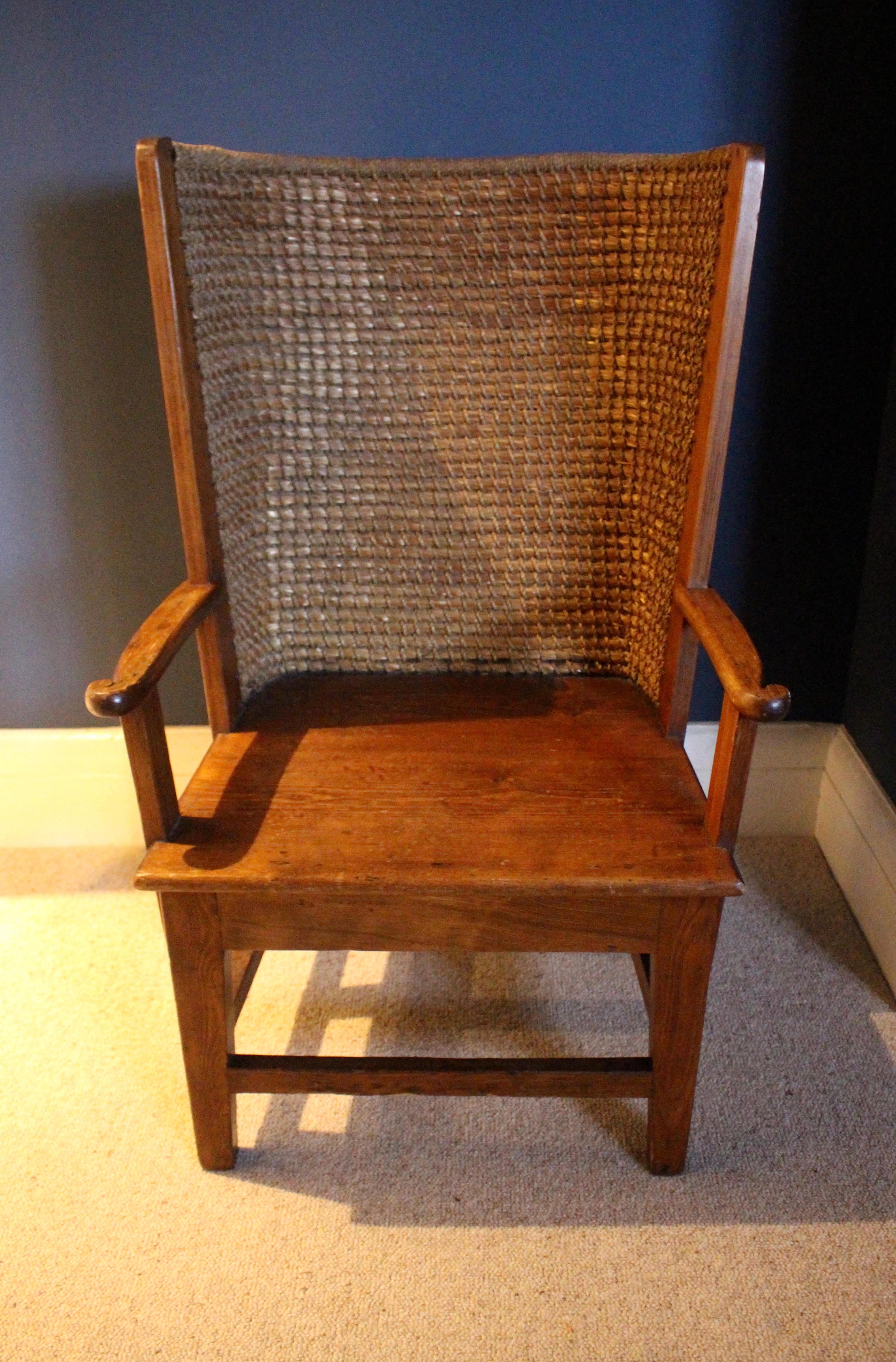 Ladies Pine Orkney Chair of Small Proportions, circa 1920 3