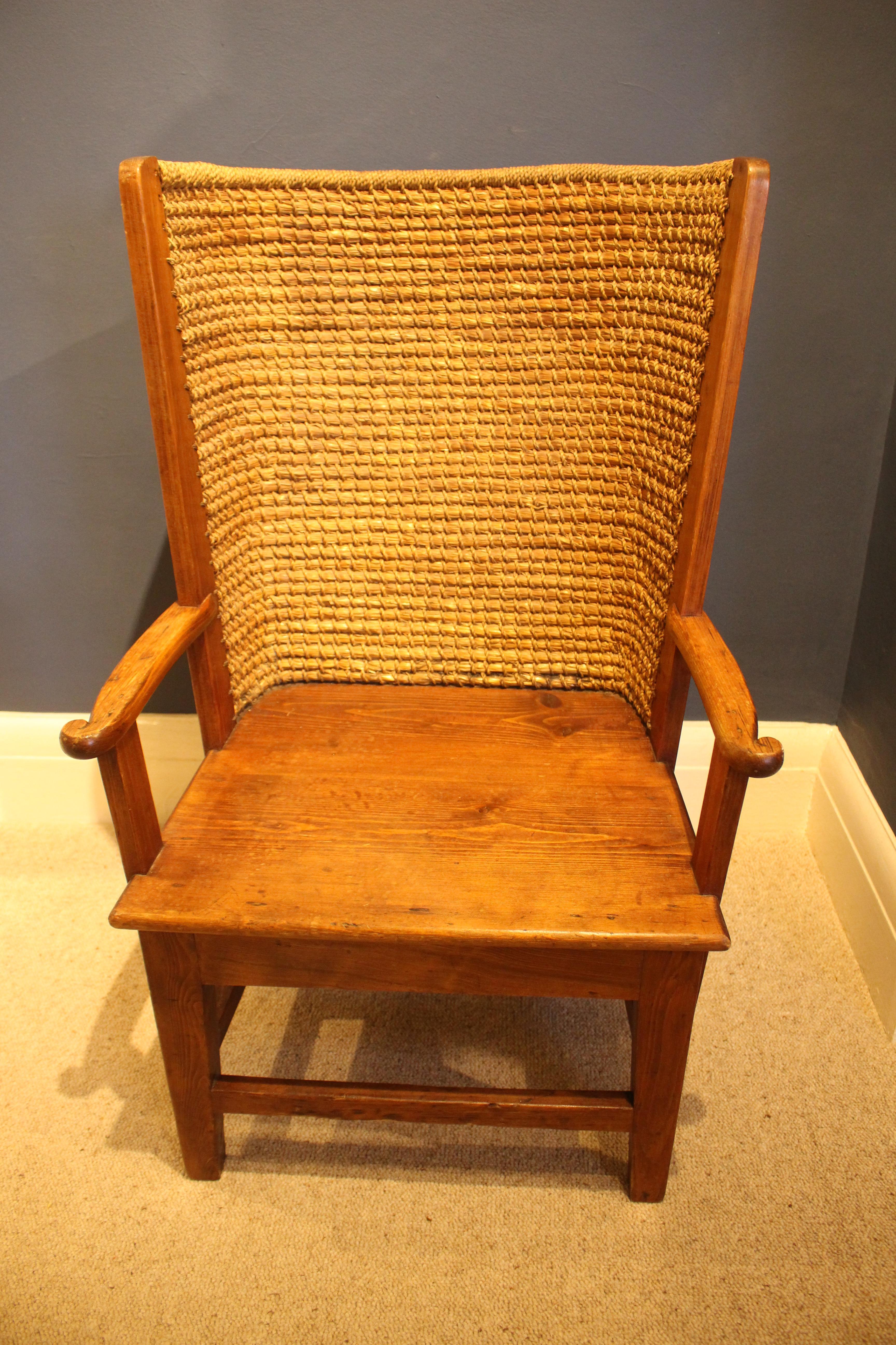 Ladies Pine Orkney Chair of Small Proportions, circa 1920 2