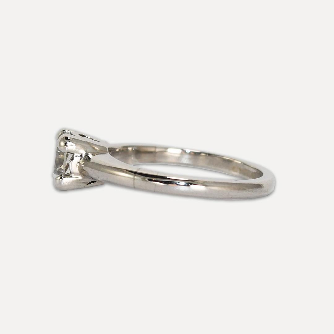 Women's Ladies' Platinum Diamond Solitaire Engagement Ring 0.65 ct For Sale
