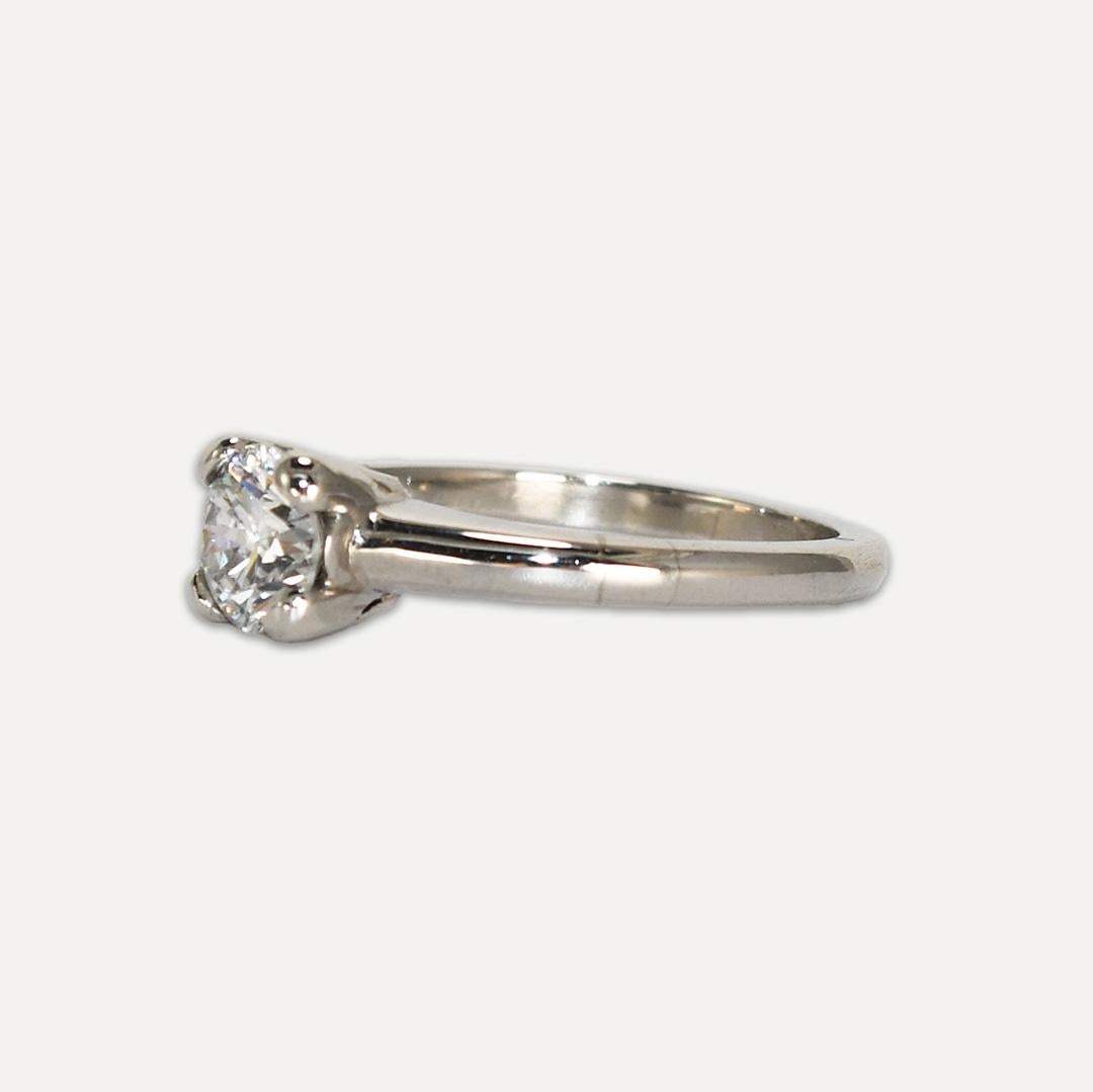 Ladies' Platinum Diamond Solitaire Engagement Ring 0.65 ct For Sale 1