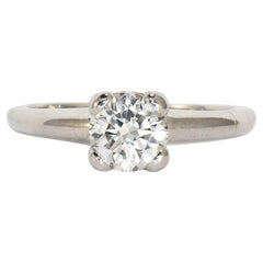 Ladies' Platinum Diamond Solitaire Engagement Ring 0.65 ct