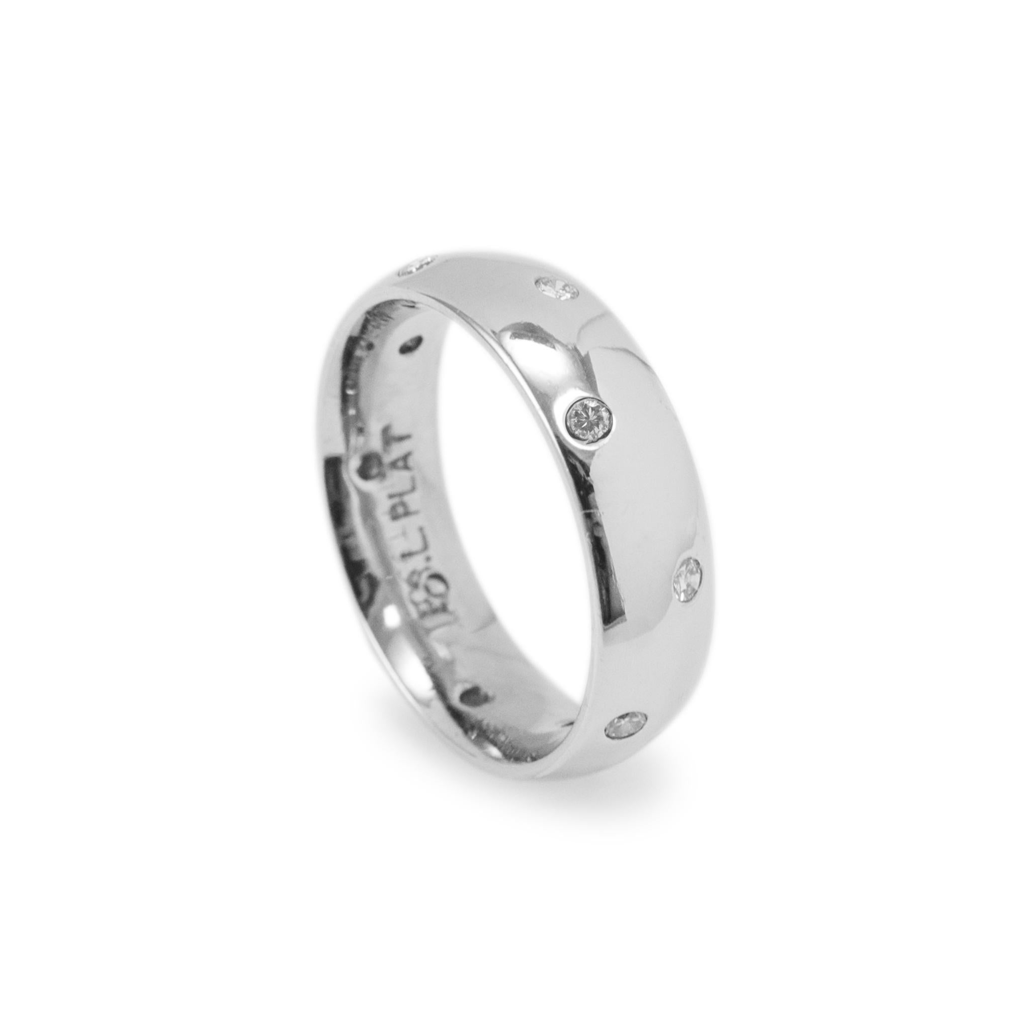 Anello da donna in platino con diamante In condizioni ottime in vendita a Houston, TX