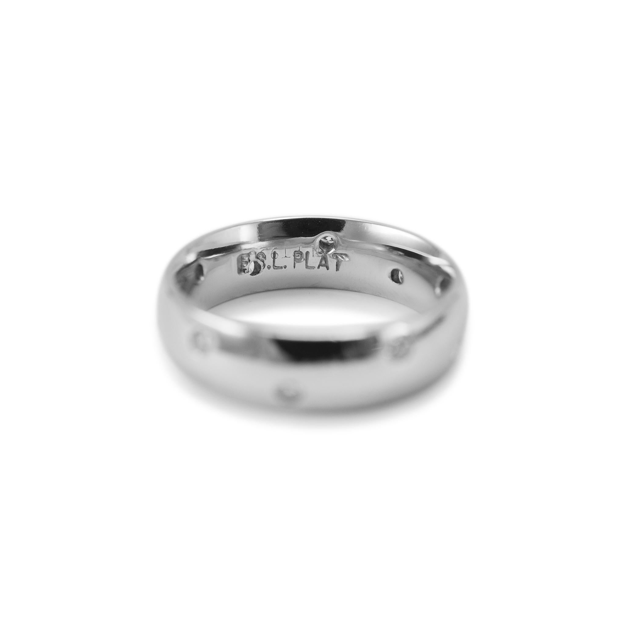 Donna Anello da donna in platino con diamante in vendita