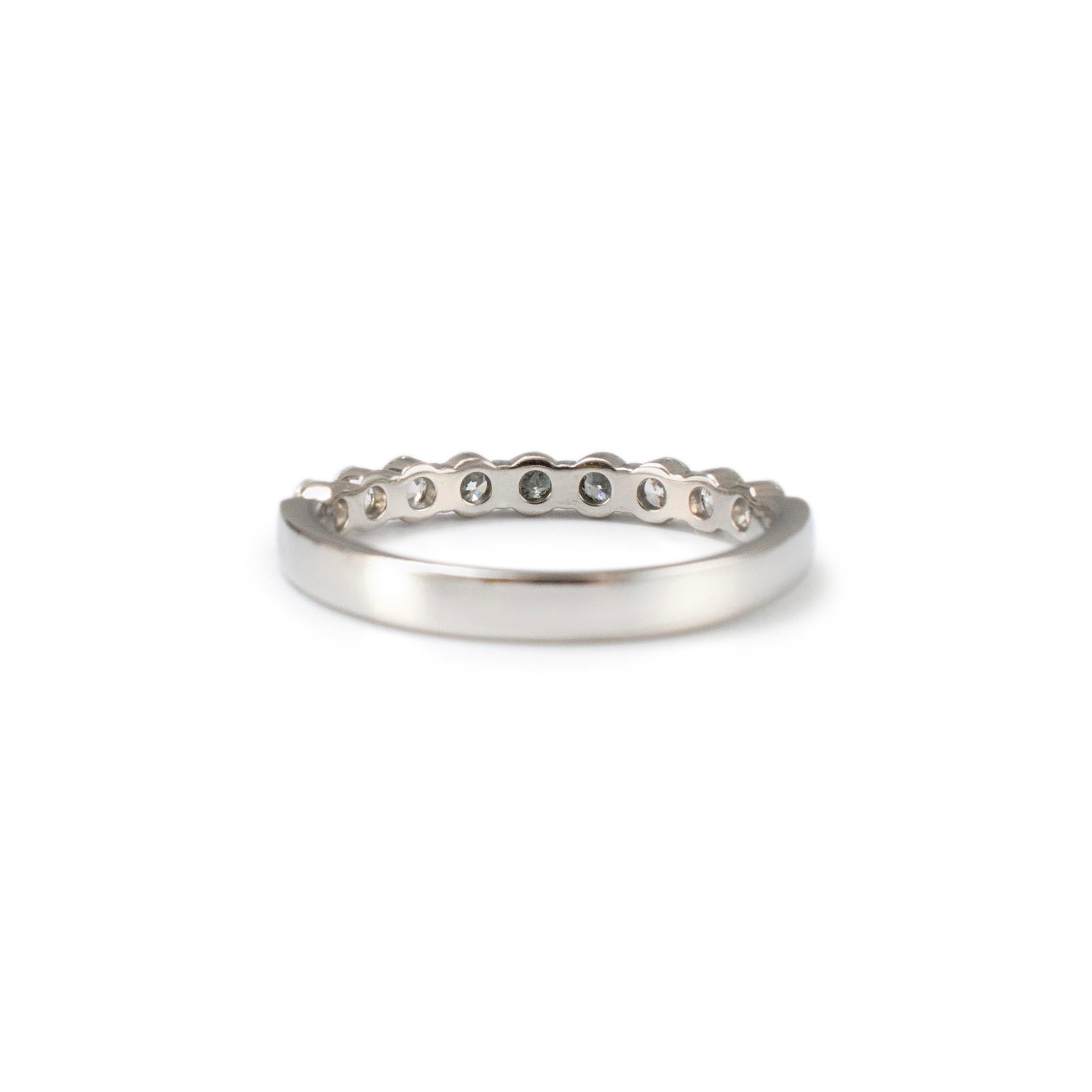 Damen Platin Halb-Eternity-Ehering mit 0,50 Karat Diamant 1