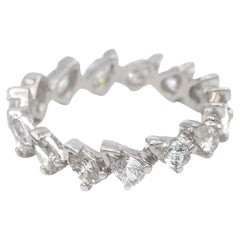 Ladies Platinum Pear Shape Diamond Eternity Ring
