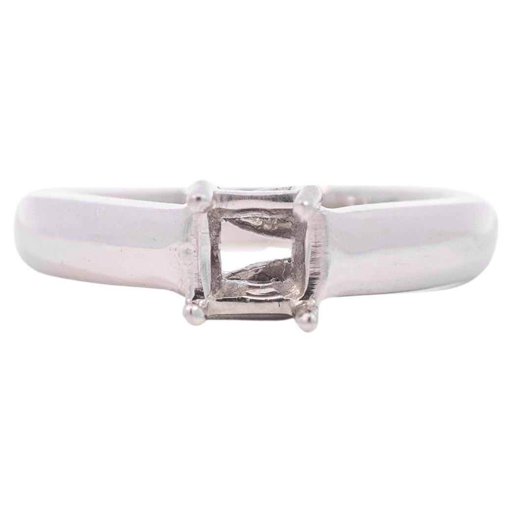 Ladies Platinum Semi-Mount Solitaire Engagement Ring