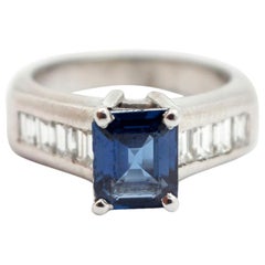Ladies Platinum, Tanzanite and Diamond Fashion Ring Ladies Platinum, Tanzanite and Diamond Fashion Ring