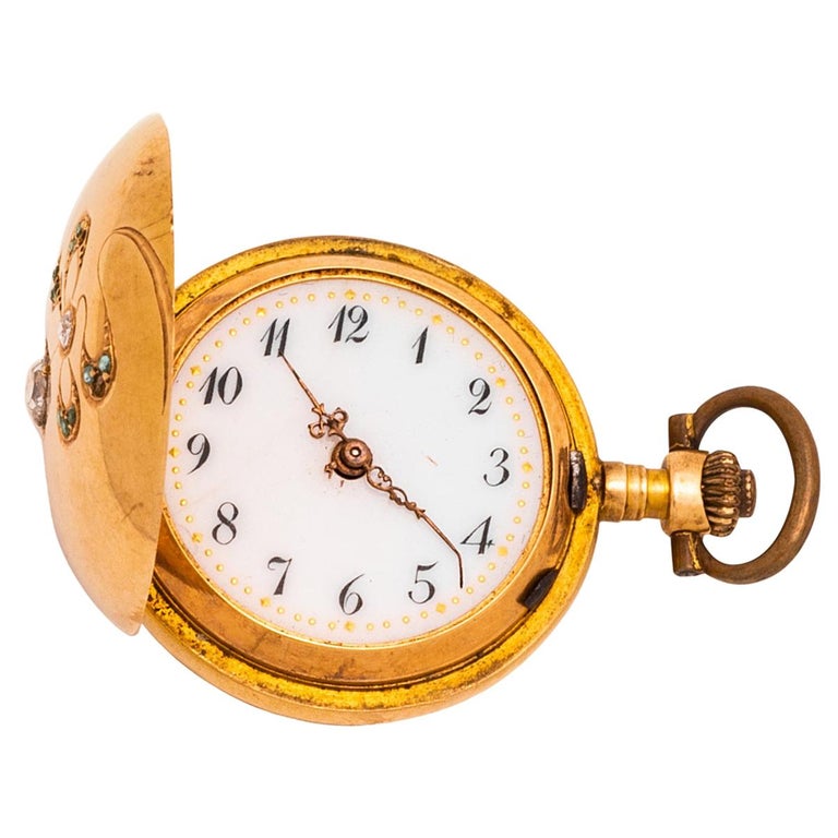 Ladies Pocket Watch 18 Karat Gold For Sale at 1stDibs
