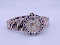 Rolex Weißgold Datejust President 69179 mit Saphir- und Diamant-Lünette