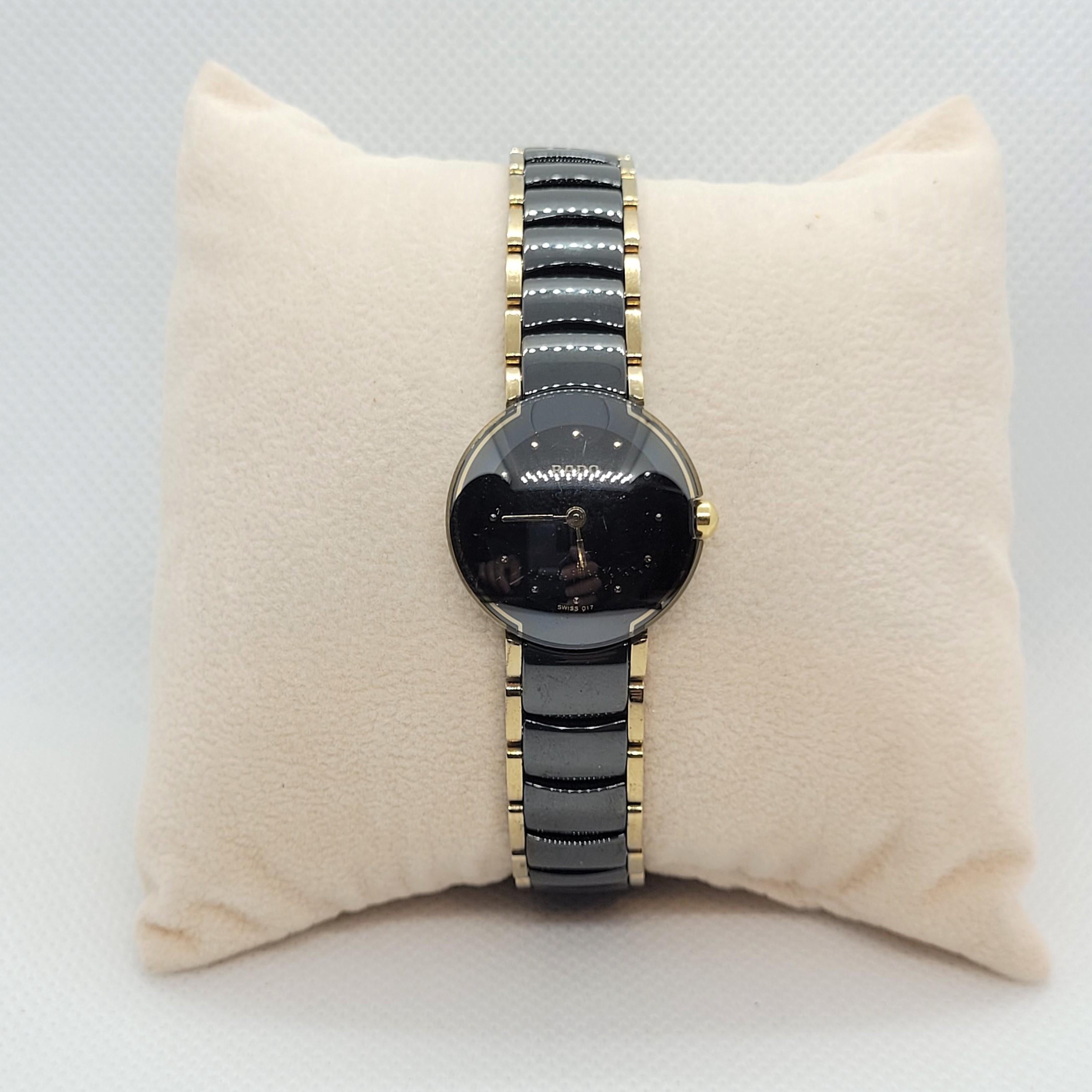 Damen Rado Diastar Schweizer Uhr Rado, rundes Gehäuse, scratchfest, voll funktionsfähig im Angebot 1