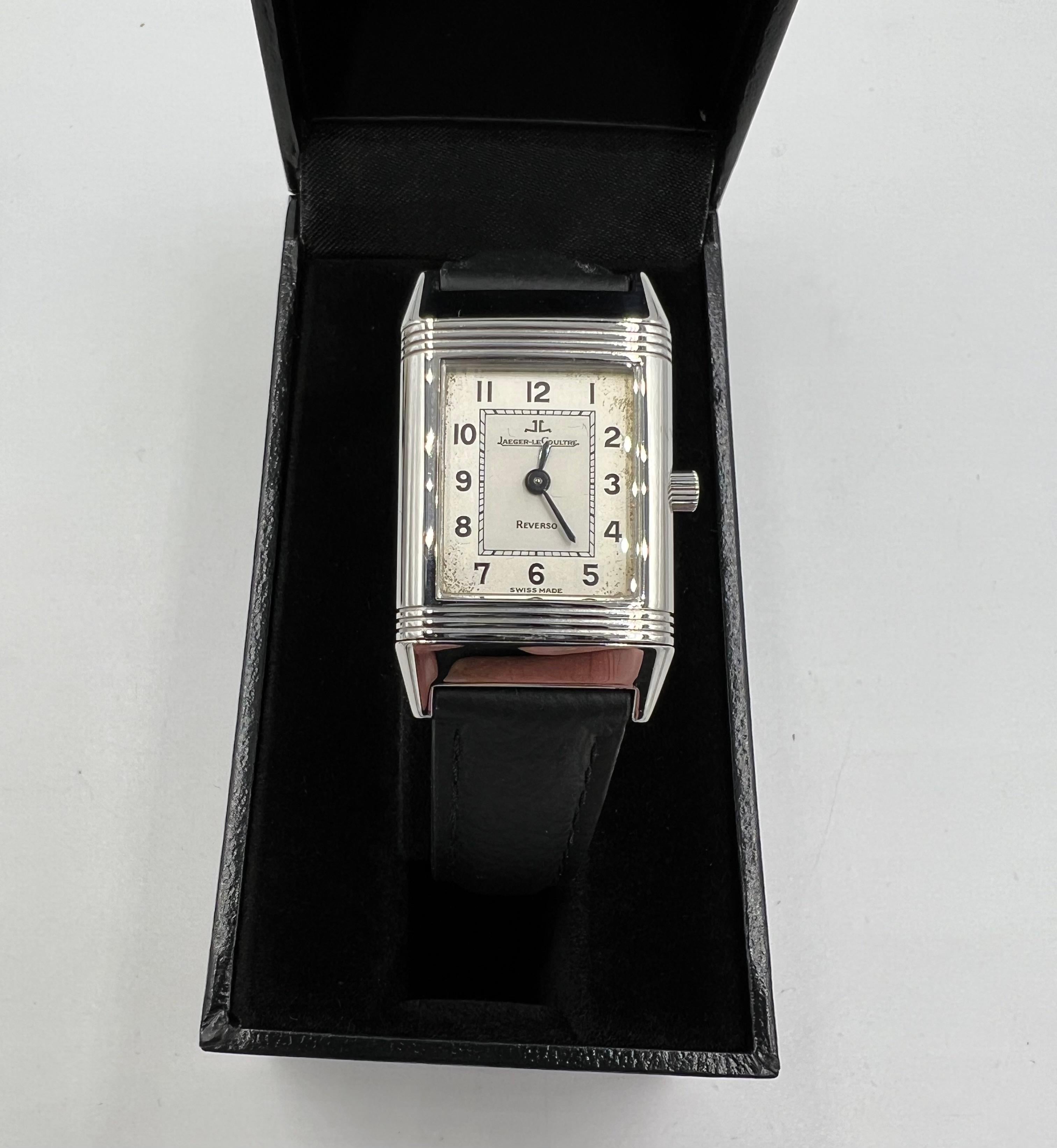 Ladies Reverso Le Coultre Manual Wind Steel Wristwatch 1990s 6