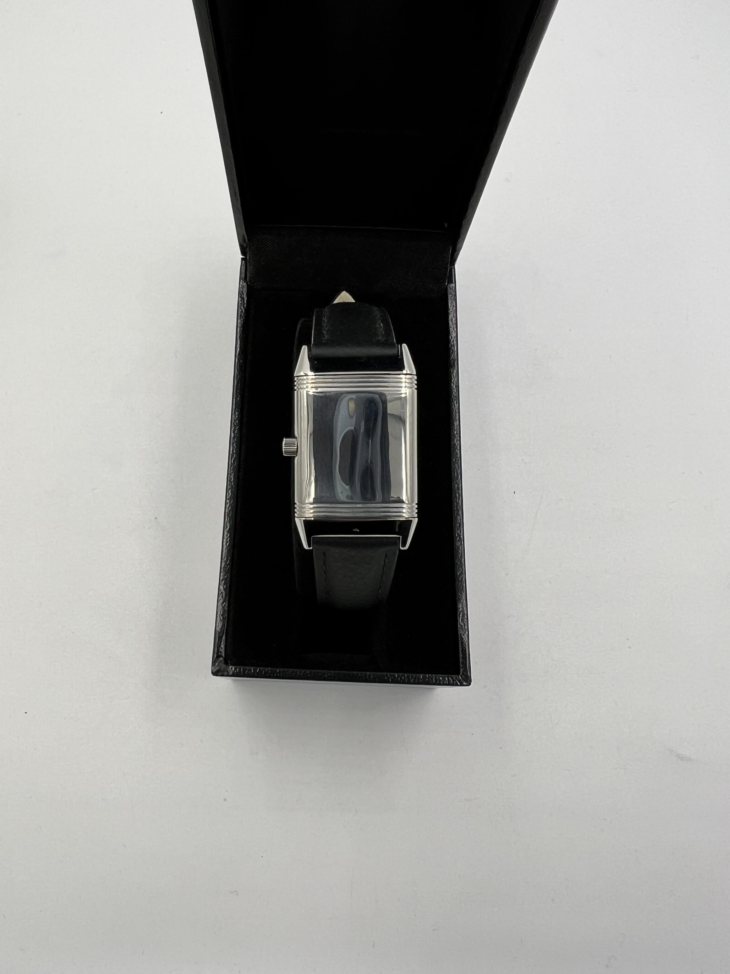 Ladies Reverso Le Coultre Manual Wind Steel Wristwatch 1990s 1