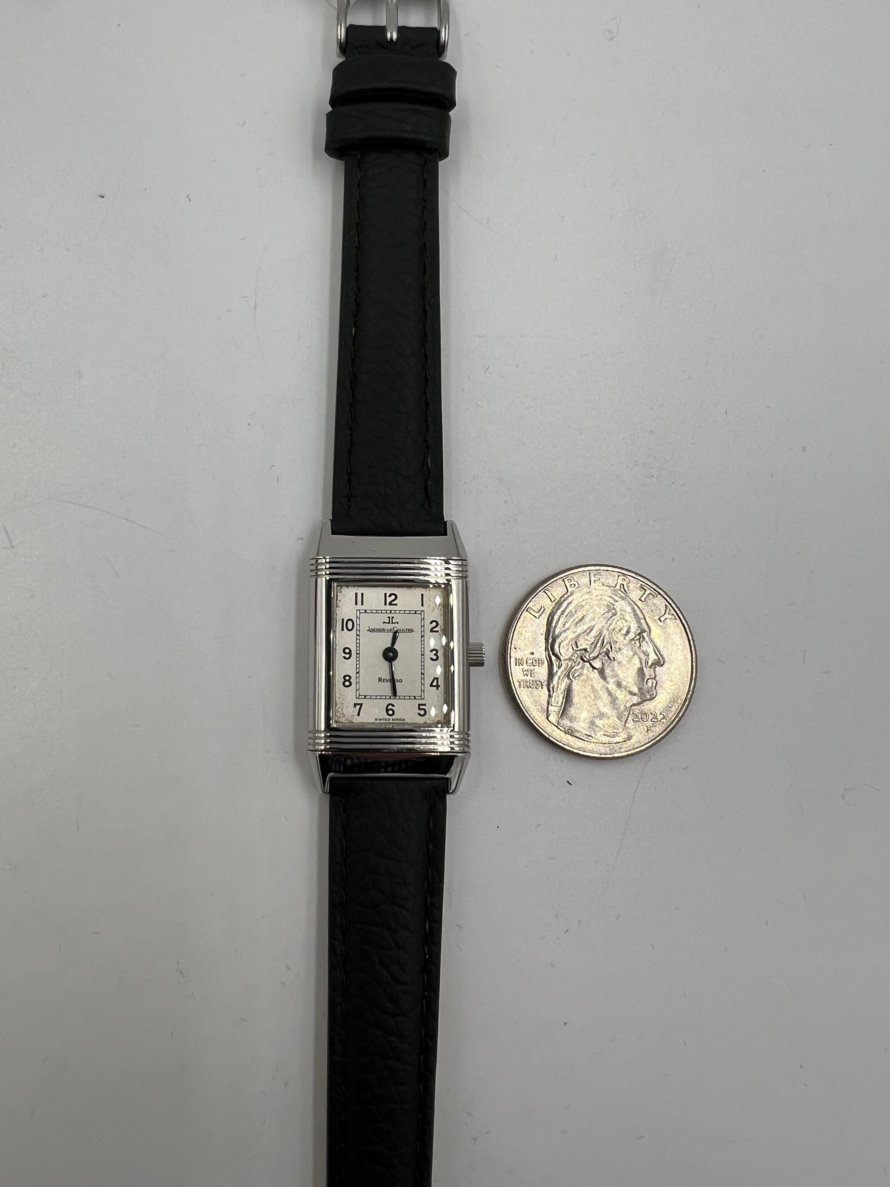 Ladies Reverso Le Coultre Manual Wind Steel Wristwatch 1990s 4