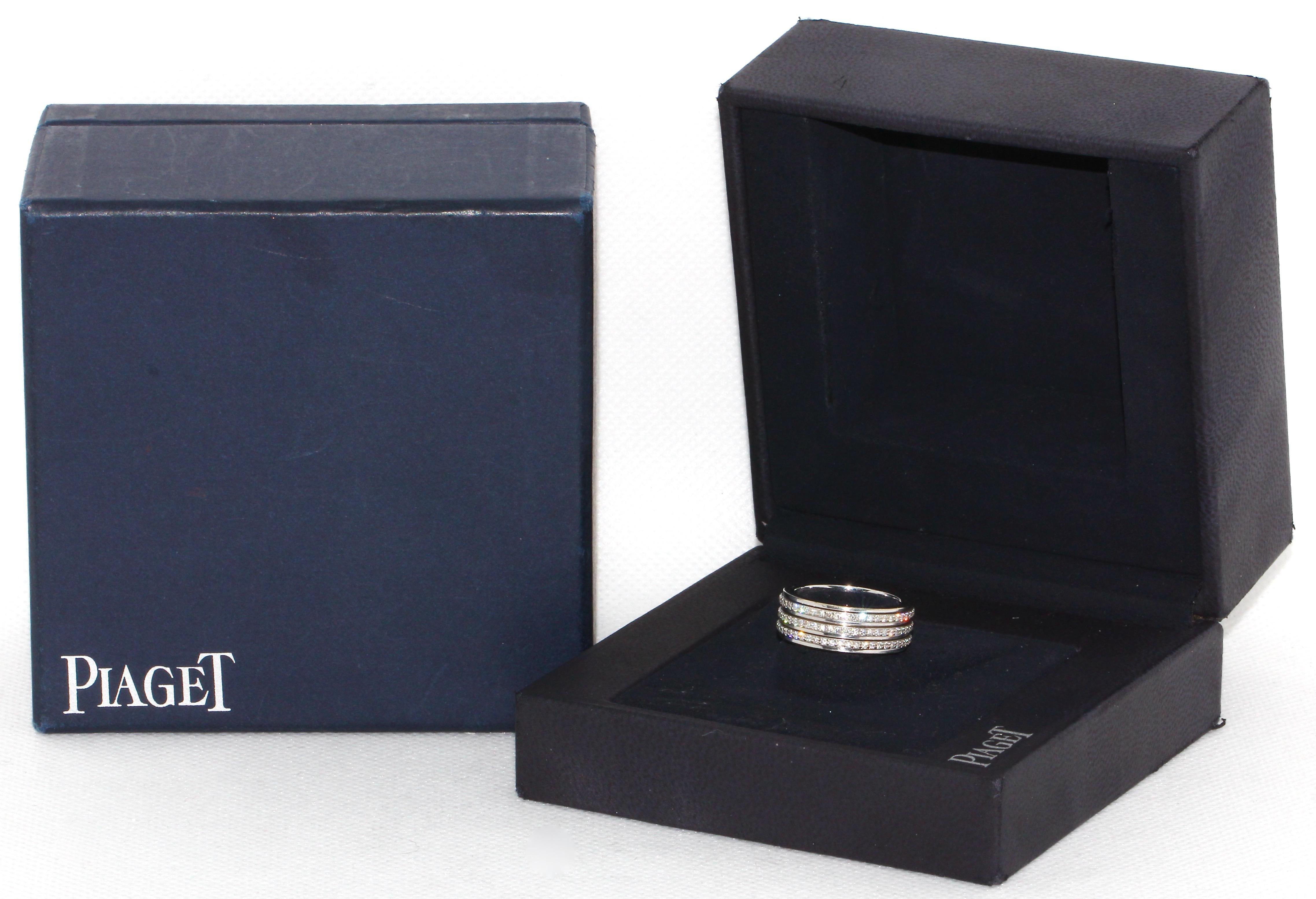 Bague Possession Piaget pour femme en or blanc 18 carats avec diamants de 1,53 carat Bon état - En vente à Berlin, DE