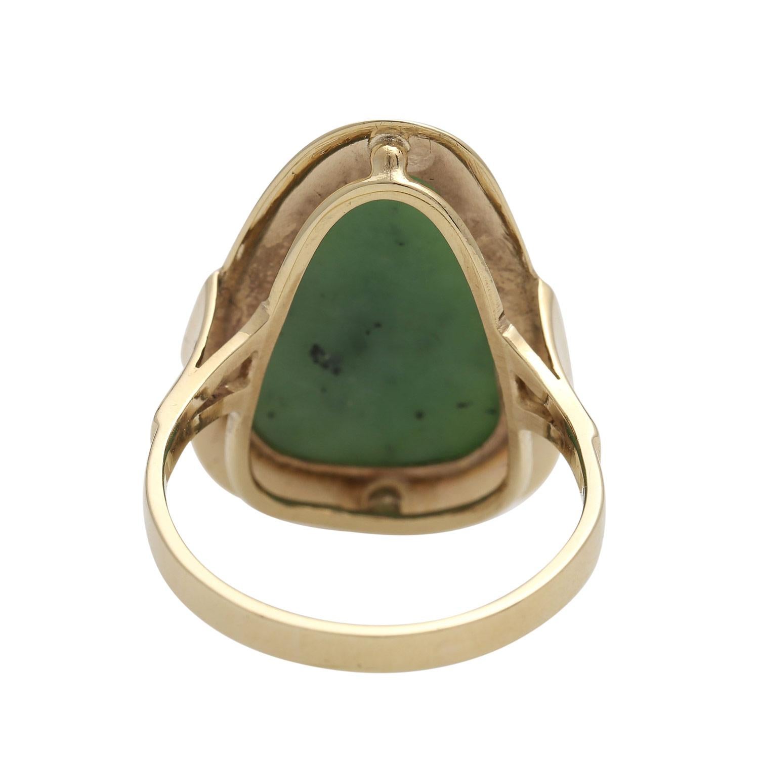 Women's Ladies Ring Set with Nephrite For Sale