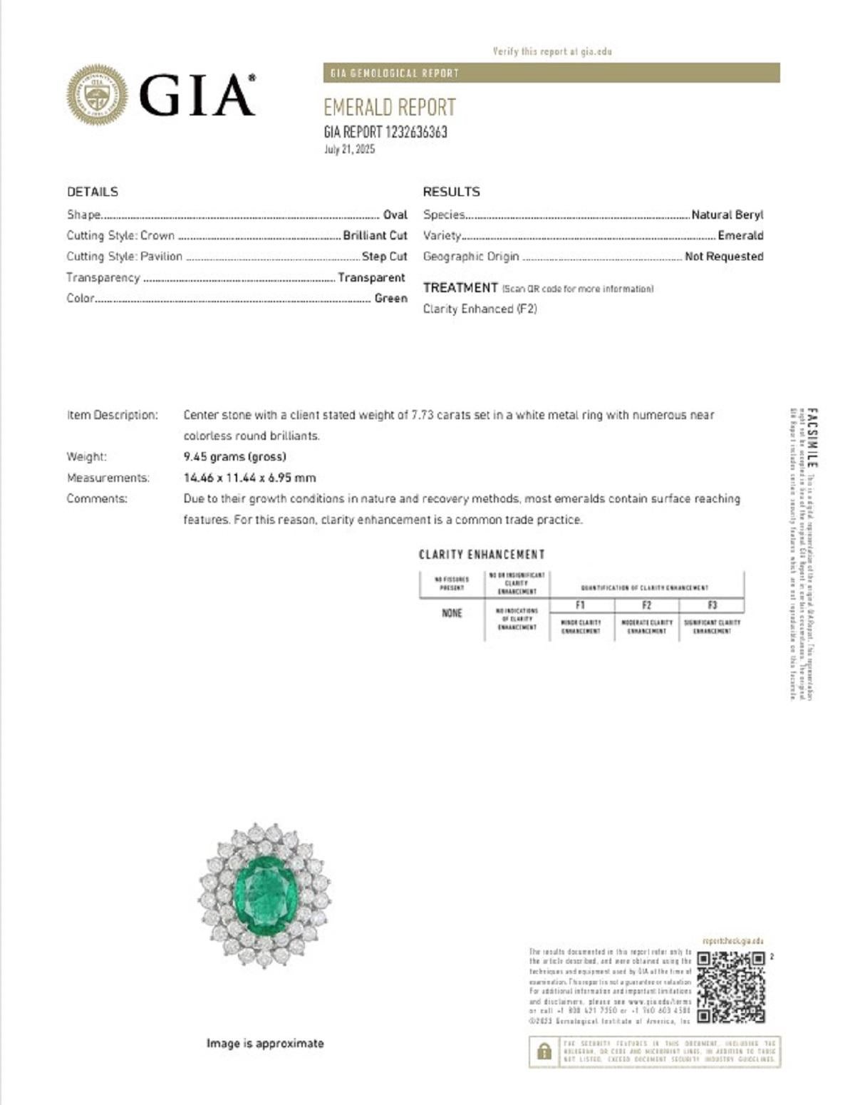 Damenring mit Diamanten und Smaragd im Zustand „Neu“ im Angebot in LA, CA